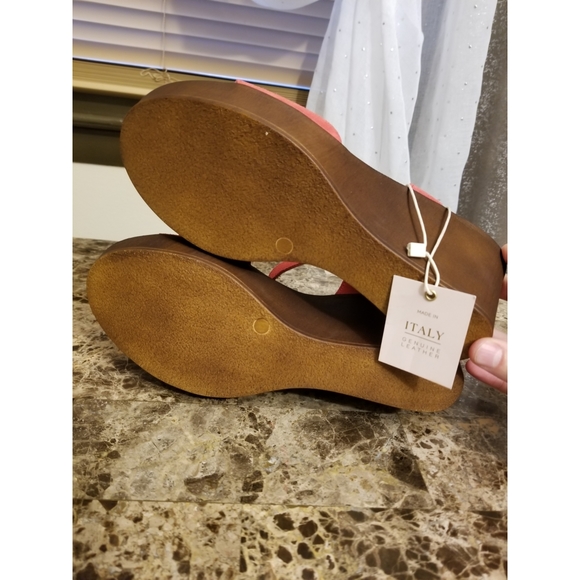 Made in Italy Suede Wedge Sandals - Picture 4 of 6